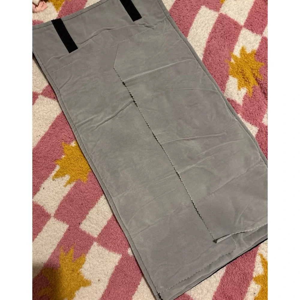 NEW Black Velour‎ Roll Up Travel Jewelry Organizer